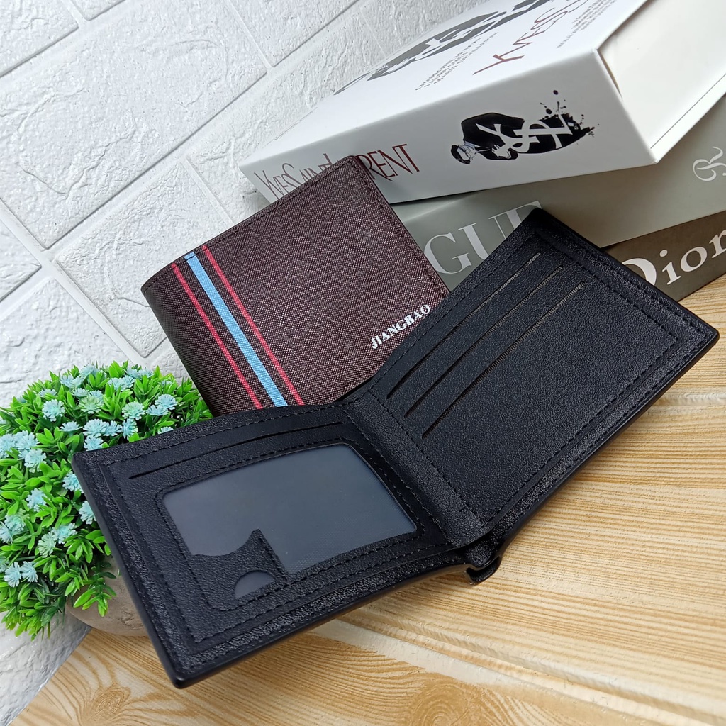 CYS Dompet Lipat Pria Import Berkualitas Dompet Pendek Cowok Fashion Casual Dompet Jalan Laki - Laki Kekinian D94