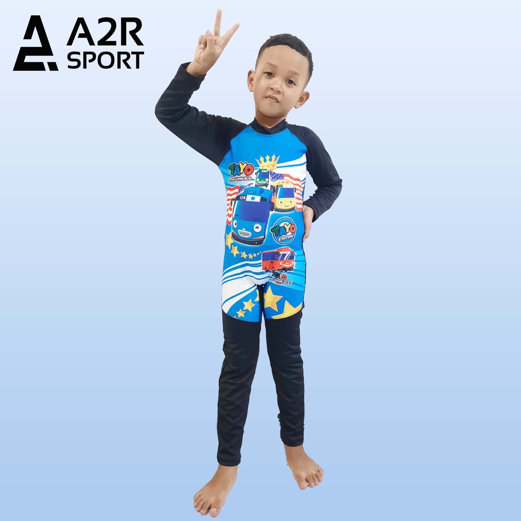 Baju Renang Anak laki-laki TK dan SD model diving panjang karakter