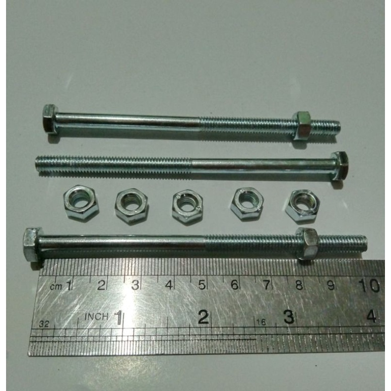 20 PCS BAUT + MUR PUTIH BMP 6 X 100 MM GALVANIS KUNCI 10
