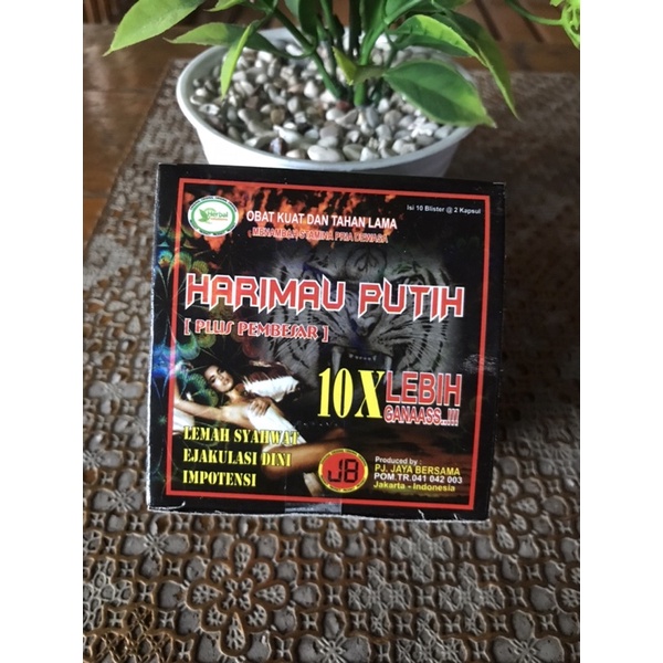 HARIMAU PUTIH KOTAK KAPSUL ORIGINAL (OBAT KUAT)