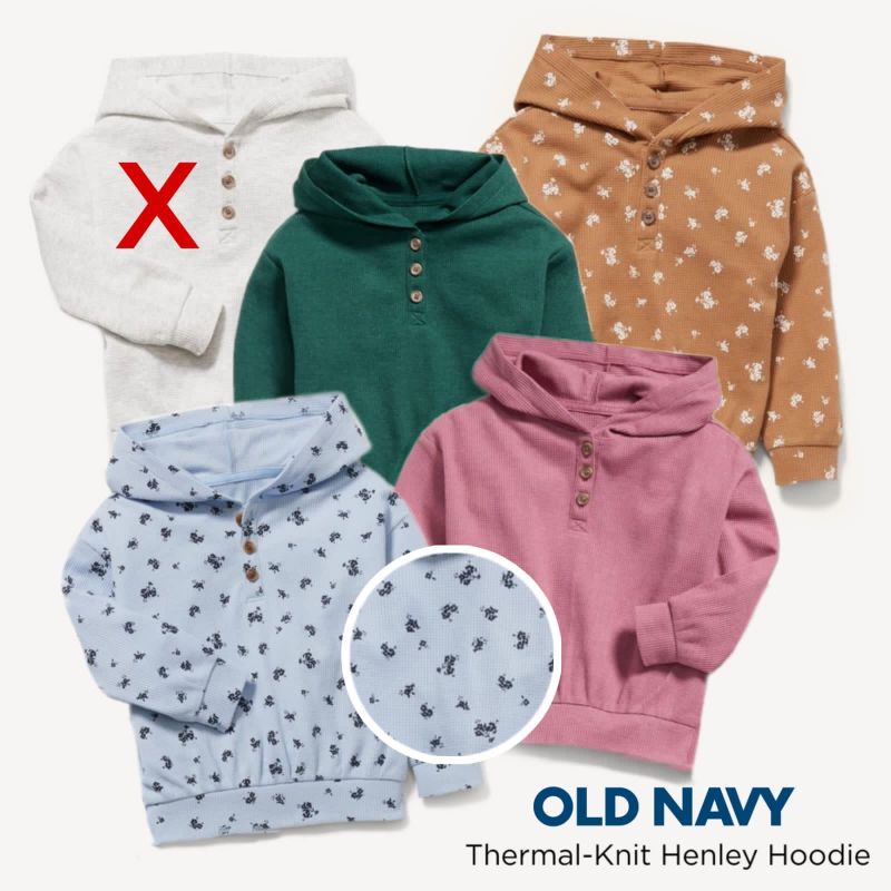 Sweater Waffle Old Navy Ada Hoodie size 1-5tahun