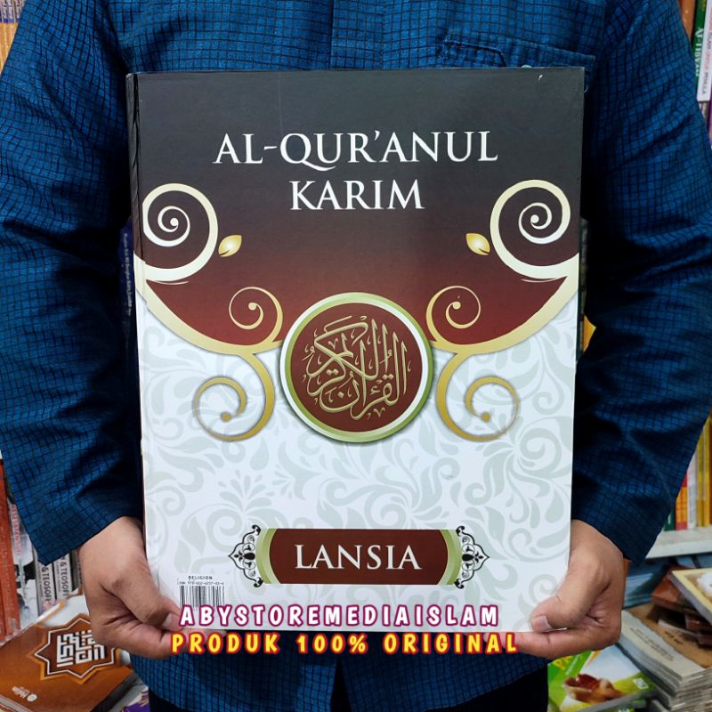 Al Quran LANSIA BESAR JUMBO ALQURAN LANSIA A3 AL-QUR'ANUL KARIM LANSIA JUMBO Kertas Putih HVS Ukuran