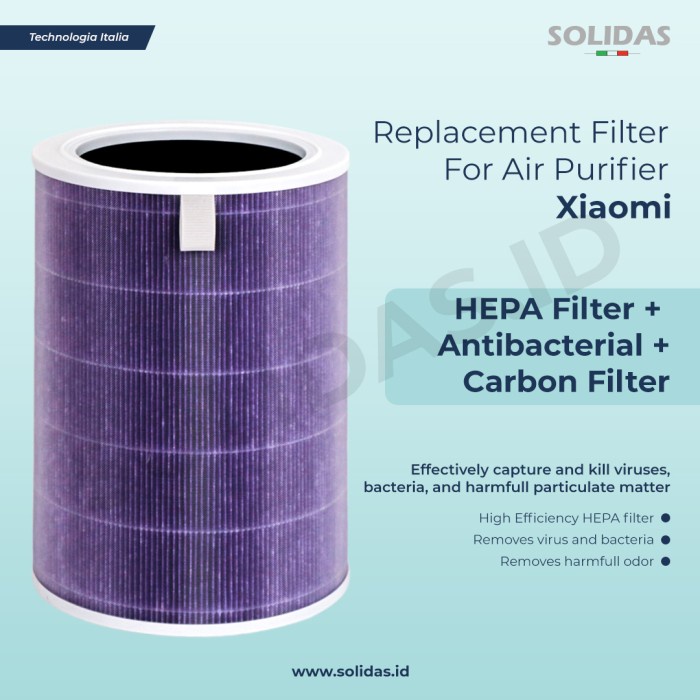 Purifier Replacement Filter Air Purifier Xiaomi / Hepa+Antibacterial+Carbon