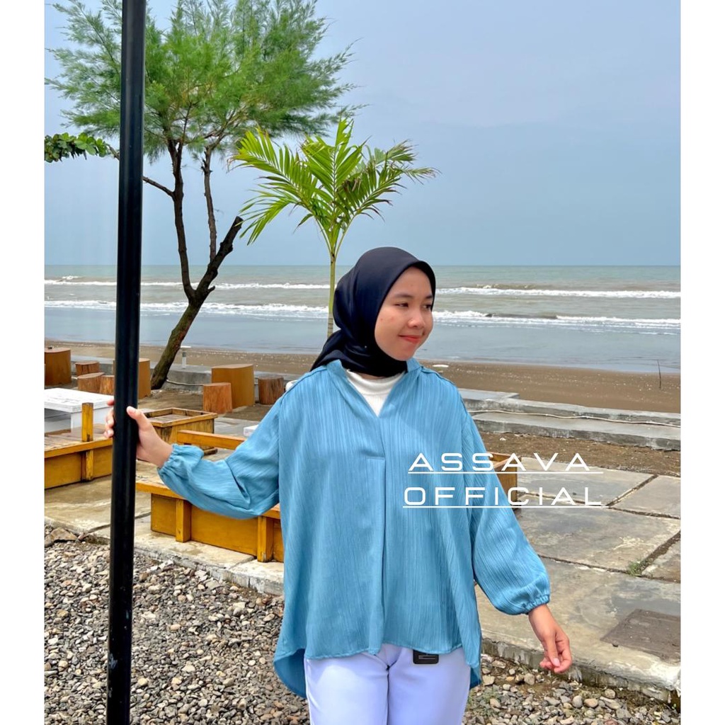 Kemeja Blouse Wanita Lady Crush - Outer Baby Crush Korean Style - Kemeja Kekinian Polos