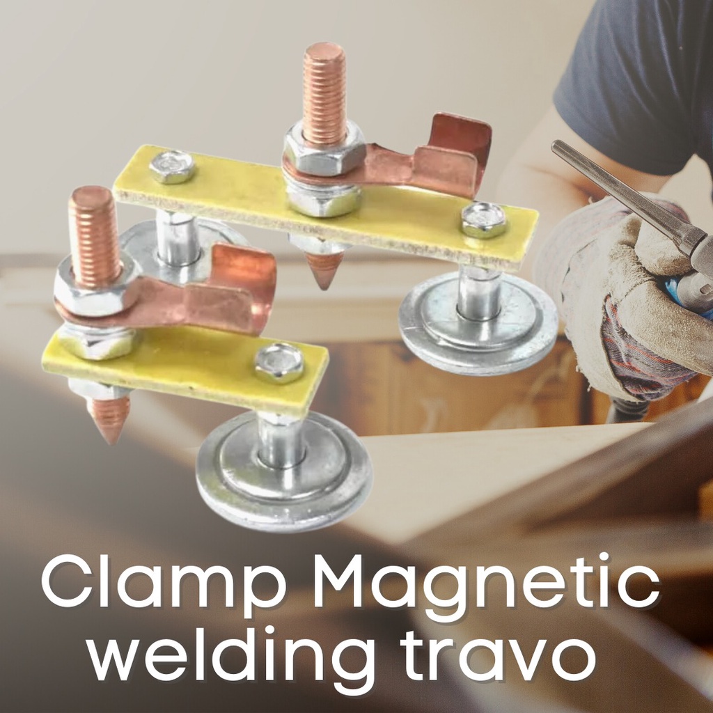 Klem Tang Las Magnet Welding Ground Clamp Single Head / Double Head Untuk Kabel Massa Mesin Travo Las Listrik Magnet Welding Ground