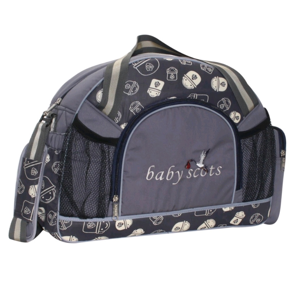 TAS BESAR BAYI PRINT CHARACTER + ALUMUNIUM / TAS BESAR PERLENGKAPAN BAYI BABY SCOTS + ALUMINIUM / BST1302