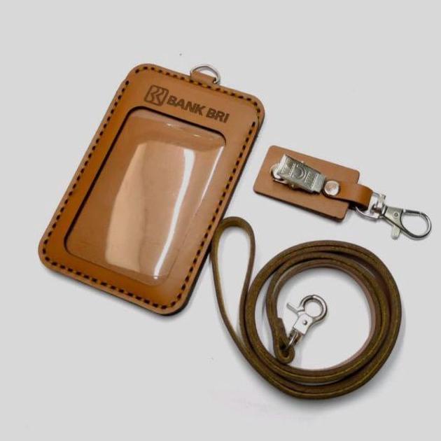 

(COD) NAME TAG KULIT CUSTOM - ID CARD HOLDER PERUSAHAAN Custom logo dan nama