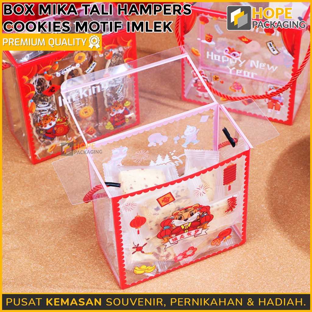 Box Mika Tali Hampers Cookies / box cookies hampers Imlek mooncake / hadiah permen kue goodie bag souvenir