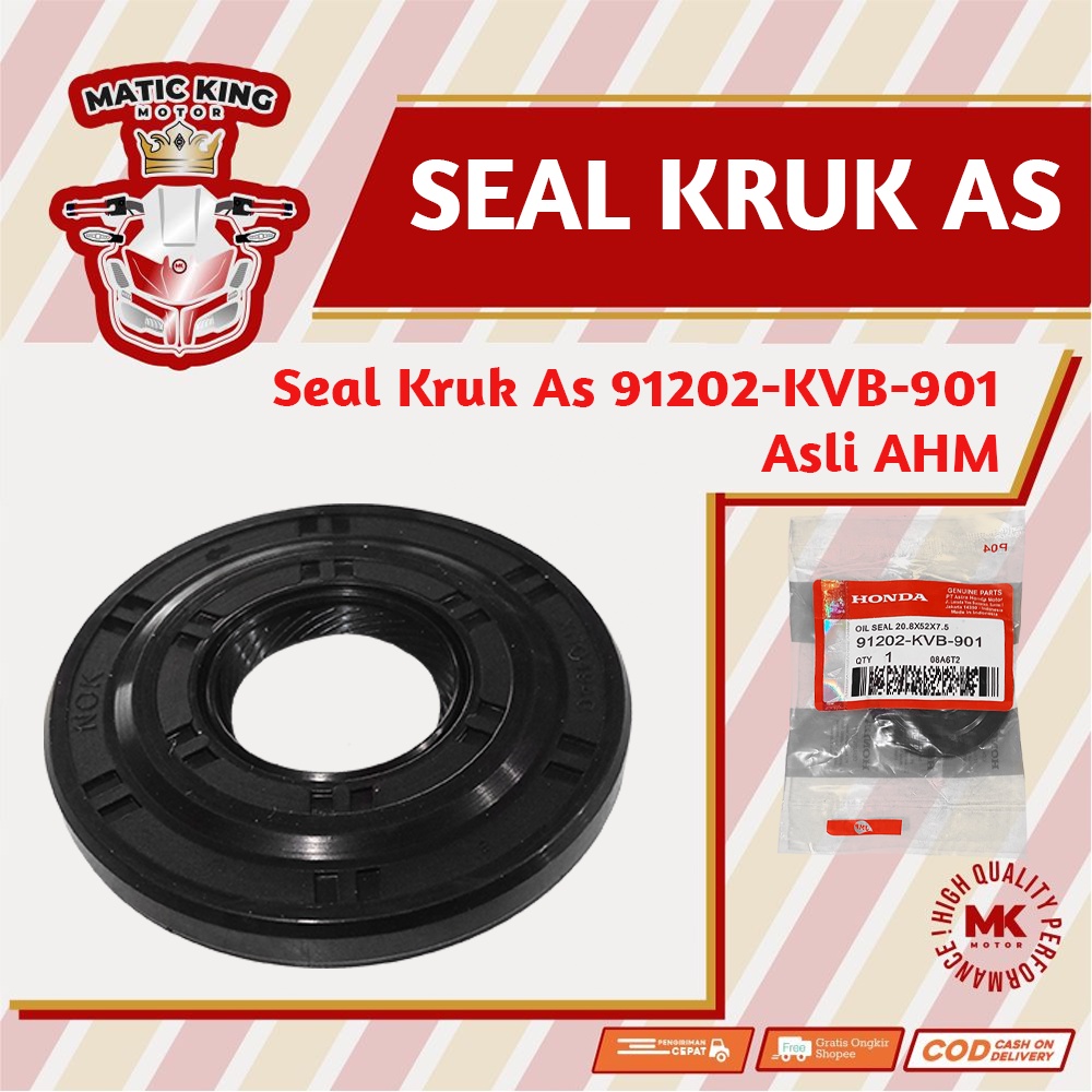 Oli Seal Sil kruk as Honda Vario Beat Scoopy Spacy PCX 110 125 150 91202-KVB-901 asli AHM