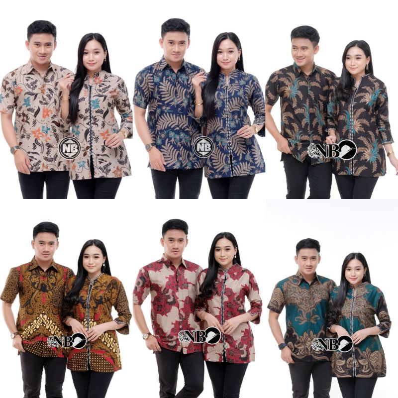 Maura Couple - Sania Ruffle Batik Couple Ori Ndoro Jowi Garansi Termurah Shopee - BATIK MODERN SOLO