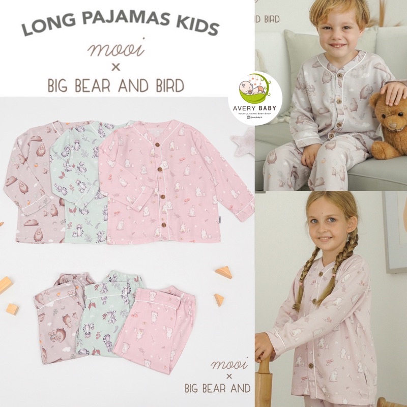 MOOI LONG PAJAMA KIDS X BIG BEAR AND BIRD