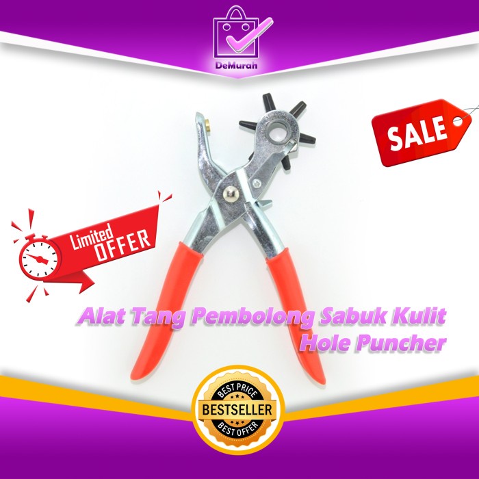 

Kol Alat Tang Pembolong Sabuk Kulit Kertas Plastik - Hole Puncher
