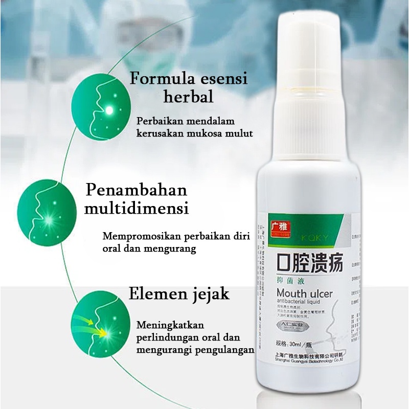 Obat sariawan mulut Perawatan mulut lainnya Spray obat mulut/ Mouth spray Obat sakit mulut 30ml Semprotan Larutan Antibakteri Bernanah Luka Di Mulut Dan Lidah Pembengkakan Nyeri Gusi Obat sariawan paling mujarab