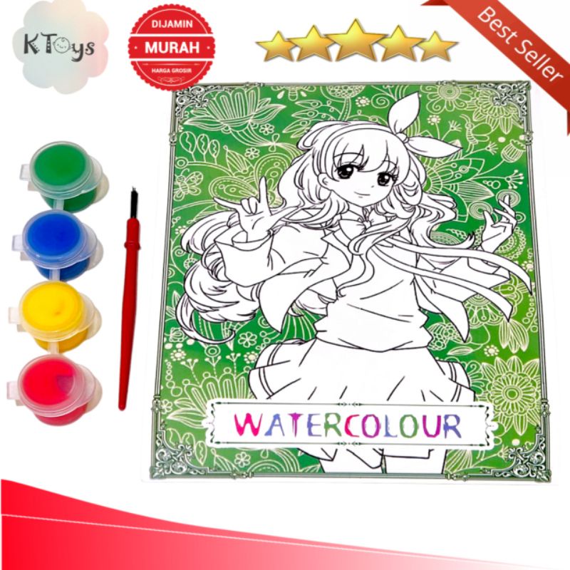 Mainan edukasi melukis cat air anak