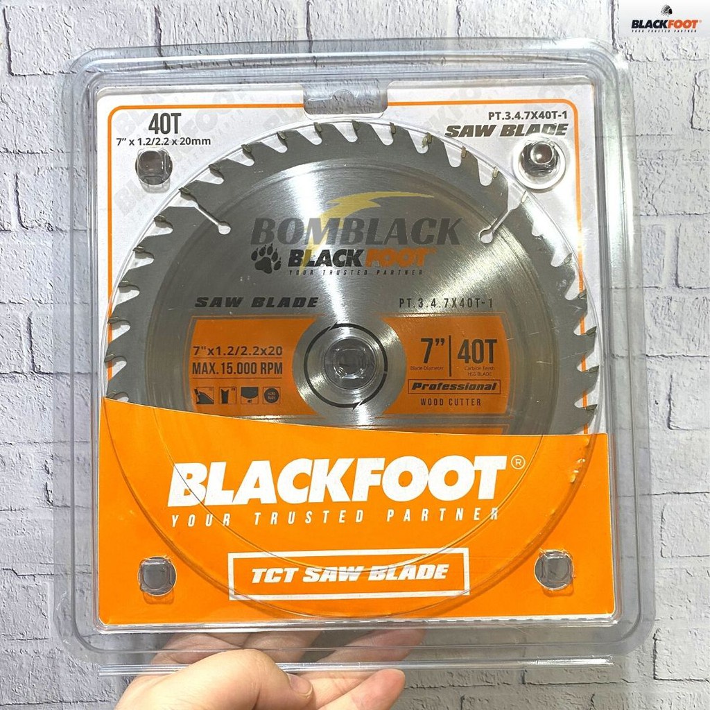 BLACKFOOT Mata Gerinda Potong Kayu 7 inch 40T 40 T Circular Saw Gergaji Alumunium
