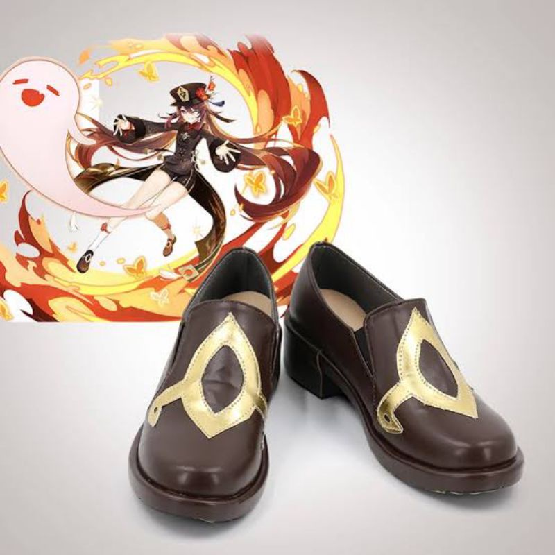 Sepatu Cosplay Hutao/ Genshin Impact Shoes/ Hu Tao Liyue Cosplay