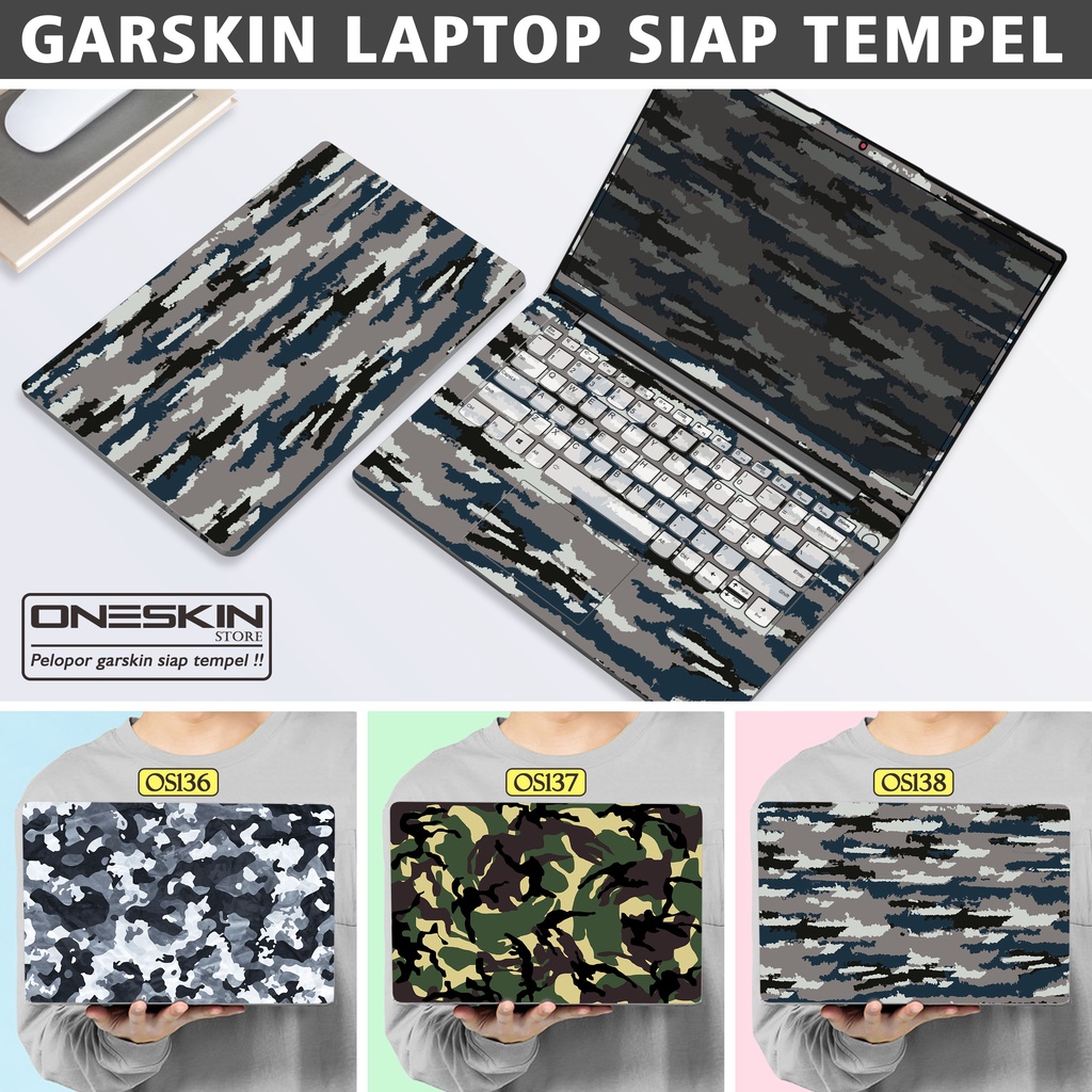 Garskin Sticker Laptop Protector Macbook Full Body Bottom Bezel Palmrest Skin Army Camouflage