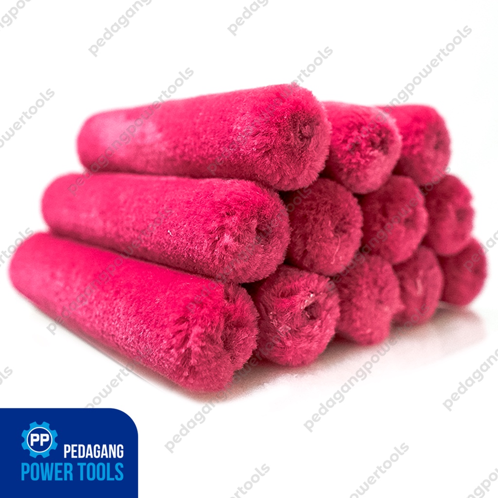 PINEHILL PINK REFILL BULU KUAS ROLL CAT KAPAL SET 12 PCS PAINT ROLLER