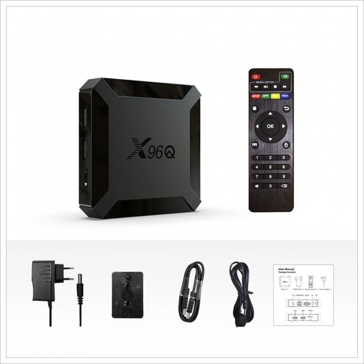 912 X96Q - Android 10.0 Smart TV Box 4K Display - RAM 2GB ROM 16GB