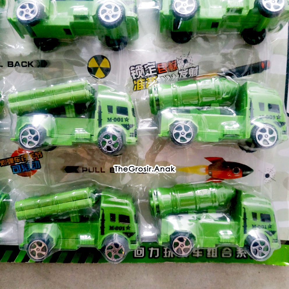 MURAH!!! Mini Army Truck PB Pull Back Truk Tentara Militer Roket Rudal