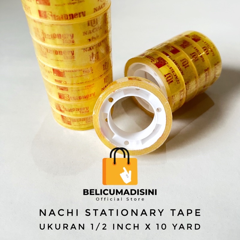 

Solatip / Selotip / Isolasi Bening / Stationery Tape Kecil Nachi 1/2" Inch / 12 MM x 10 Yard