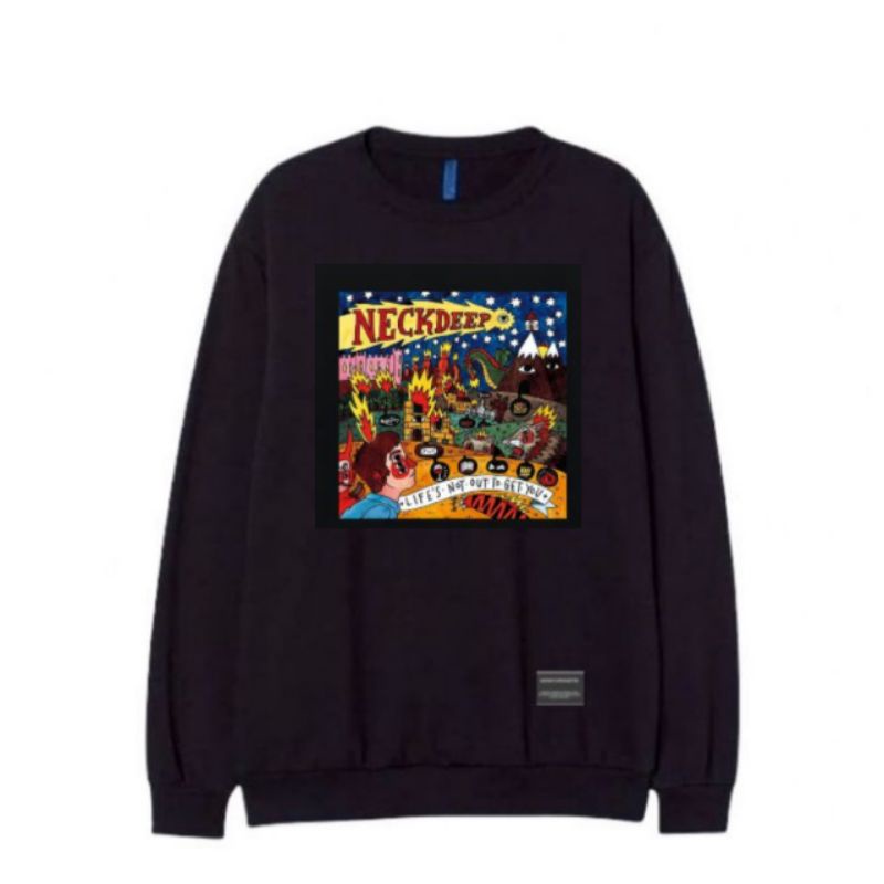 Sweater Crewneck Distro Motif Band h.m UNISEX Pria-Wanita M-XL