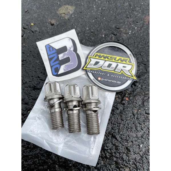 Baut banjo / Baut selang rem L kaliper & master rem, bahan stainless ( RCB , Brembo, nissin samurai 