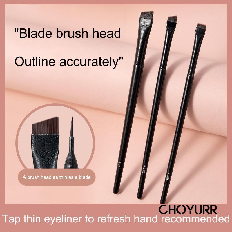 【COD】Ultra Thin Knife Edge Fine Eyeliner Brush Eyebrow Kuasn Alis Hitam Eyeliner Pen Eyebrow Brush Untuk Alat Makeup Kecantikan Brushes Makeup Eye Tools-CH