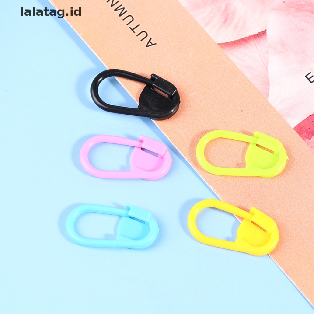 [lalatag] 100pcs Penanda Warna Campur Pin Kecil Plastik Knitg Hook Alat Rajut [ID]