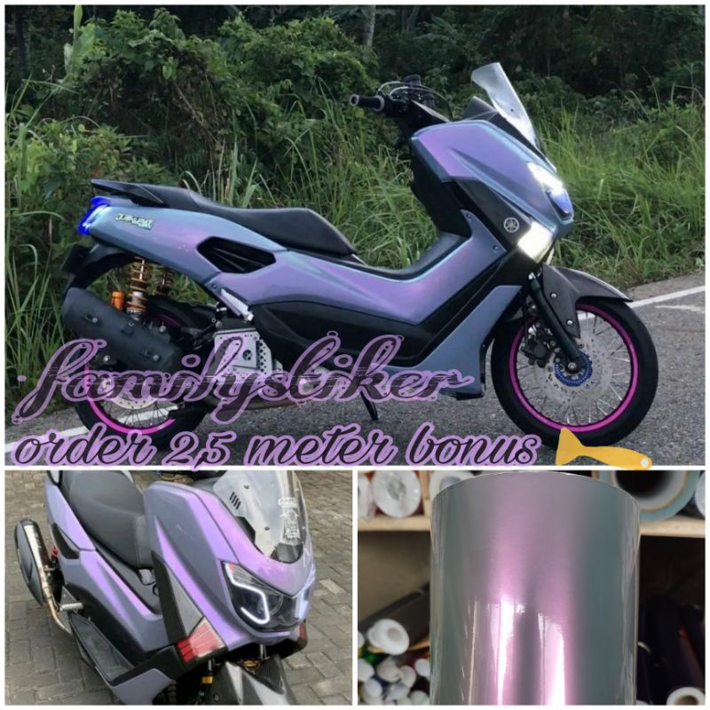 Skotlet Motor Abu-abu lembayung Stiker Skotlet Abu Lembayung