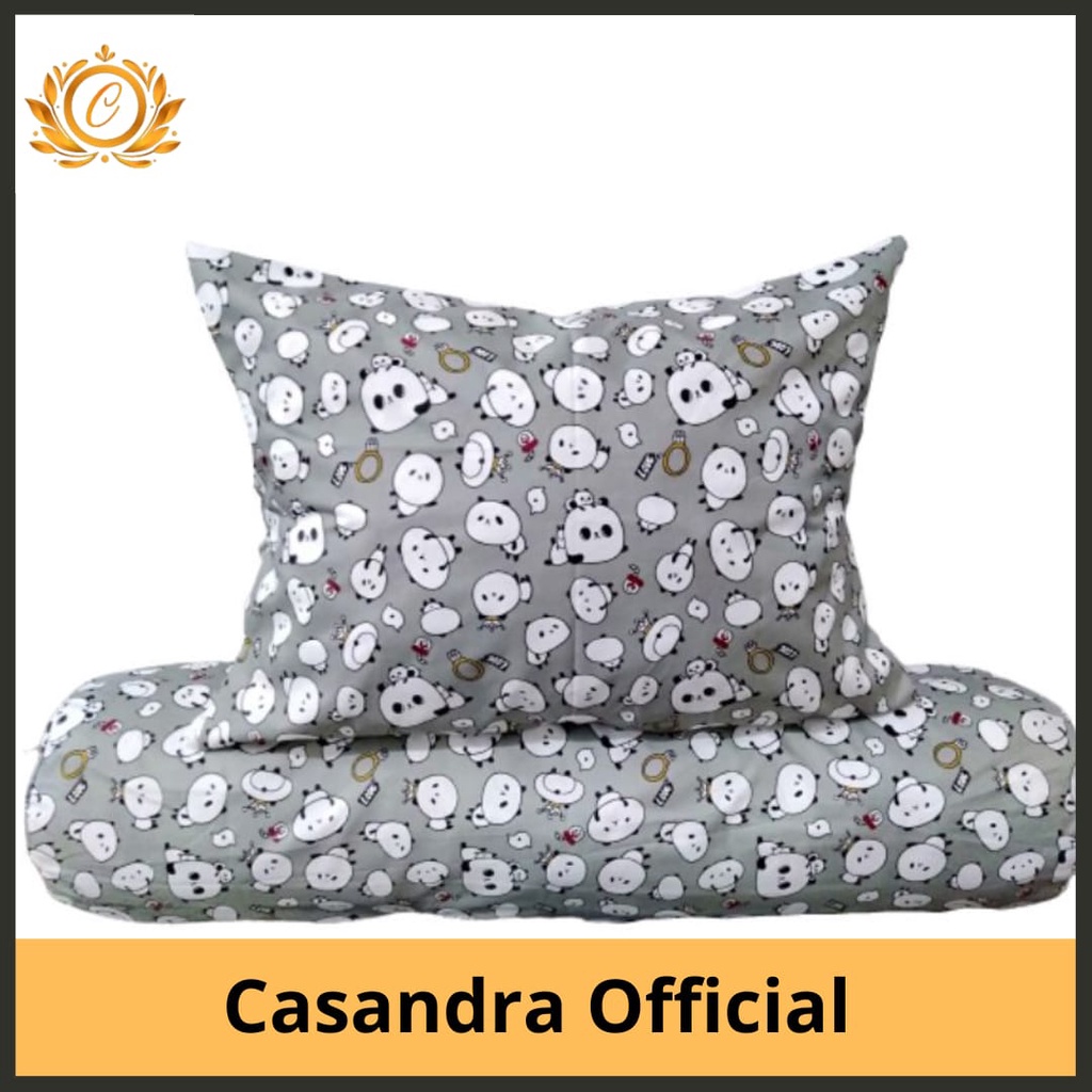 Bantal Guling Tidur Kepala Tisu Dacron Motif Random 2 Pcs