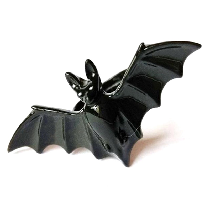 Perhiasan Halloween Eropa Dan Amerika Baru Gelap Gothic Kelelawar Cincin Pembukaan Pria Dan Wanita