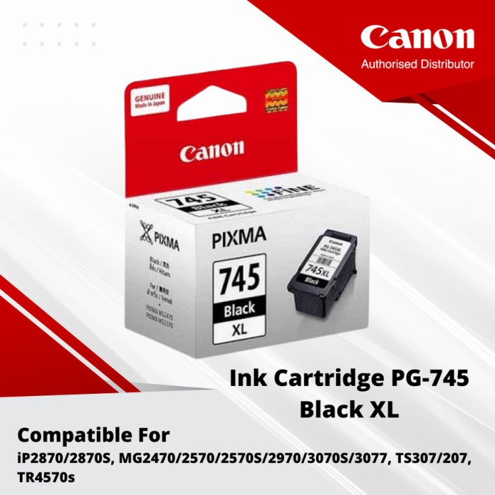 Ttt Canon Ink Cartridge Pg-745 Black Xl