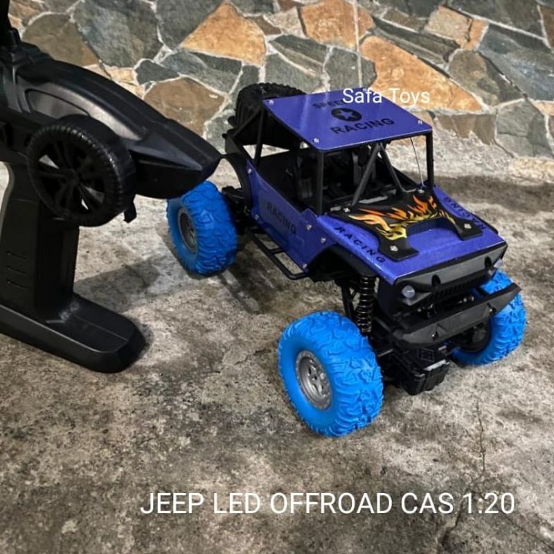 Mobil Remote Control Jeep Led Dare Alloy Off road Rc Jeep