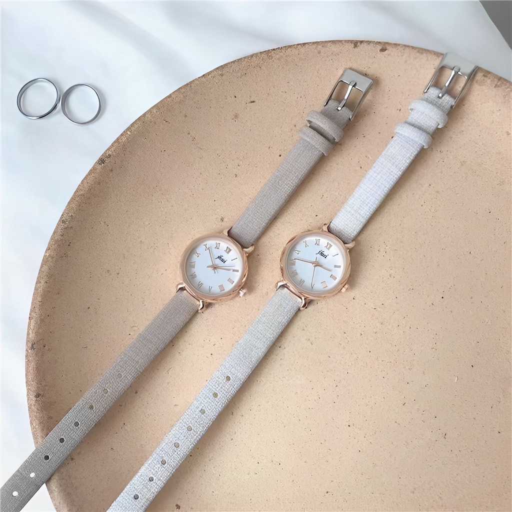 ✅Grosir Jam Senen - Jam Tangan Wanita Jhui Harajuku Motif Kelinci Analog Quartz Strap Pu Import