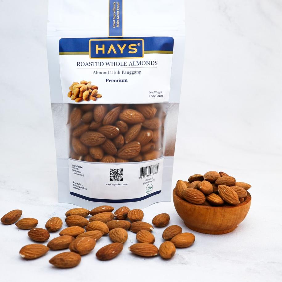 

FIA567 Almond Utuh Panggang / Roasted Whole Almond - HAYS ||