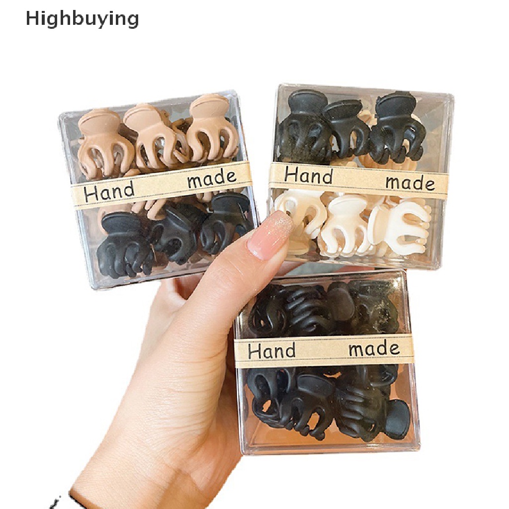 Hbid 10PCS High Ponytail Grab Clip Cute Matte Plastik Mini Hair Claws Clips High Ponytail Grab Clip Anti-Kendur Tetap Artefak Ponytail Gesper Jepit Rambut Glory