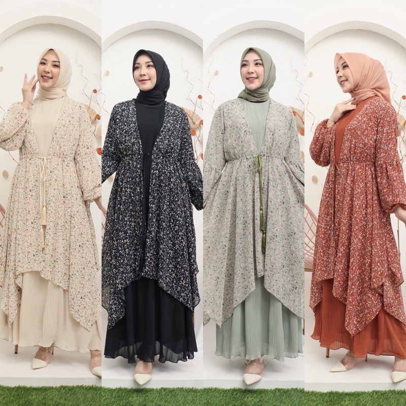 NEW SET GAMIS CERUTI MOTIF PLISKET GIES KEMALA|GAMIS CERUTI PREMIUM|GAMIS GIES|GAMIS PLISKET