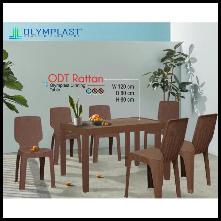 Jual Olymplast Odt R Meja Makan Plastik Dining Dine Table Rotan