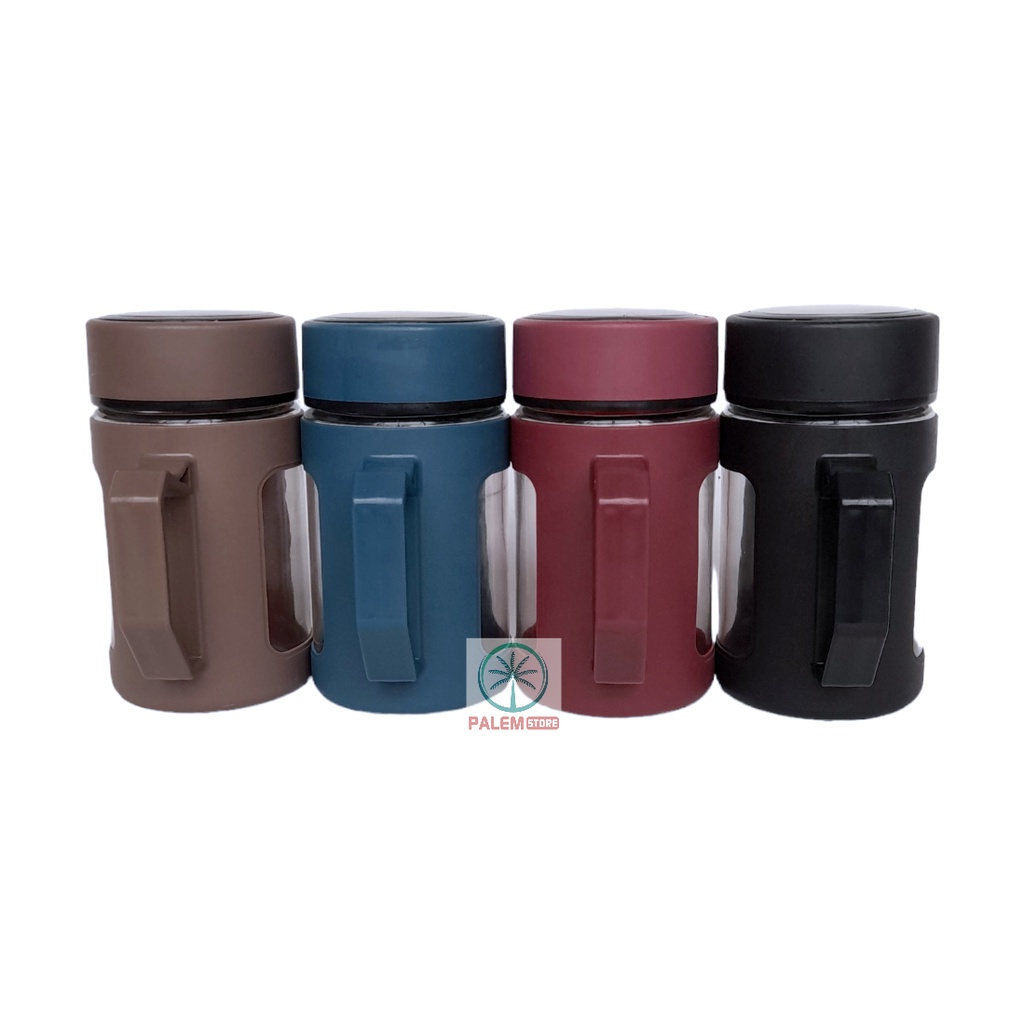 Mug Gelas Kaca Tumbler Botol Kaca Cangkir Botol Minum Air Panas Dingin Termos 450ml murah