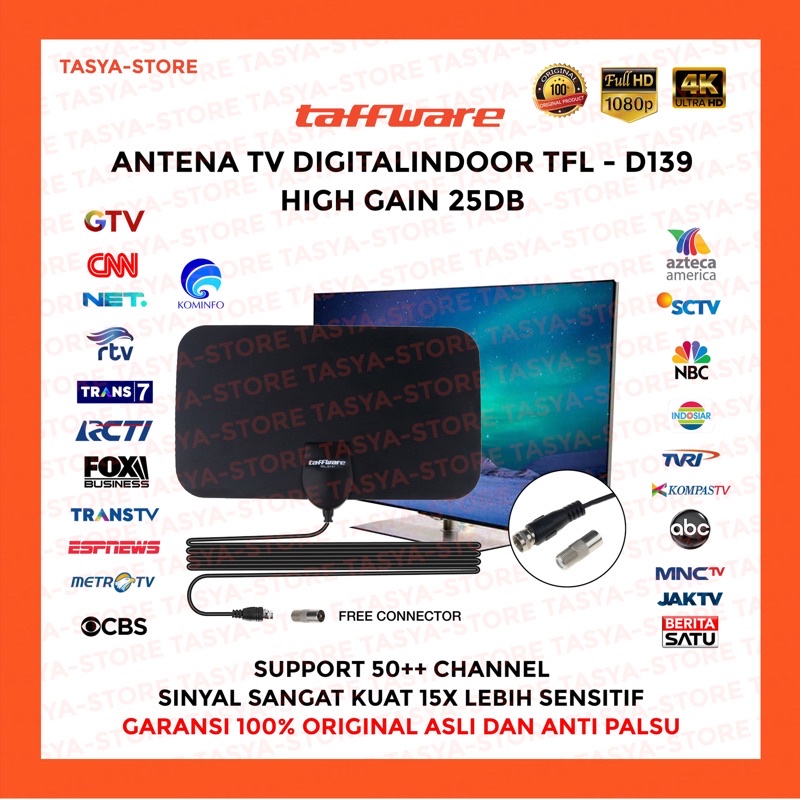 [ORIGINAL 100%] ANTENA TV DIGITAL INDOOR DVB-T2 HIGH GAIN 4K+ SUPER JERNIH TABUNG BOX BAGUS BIASA CA