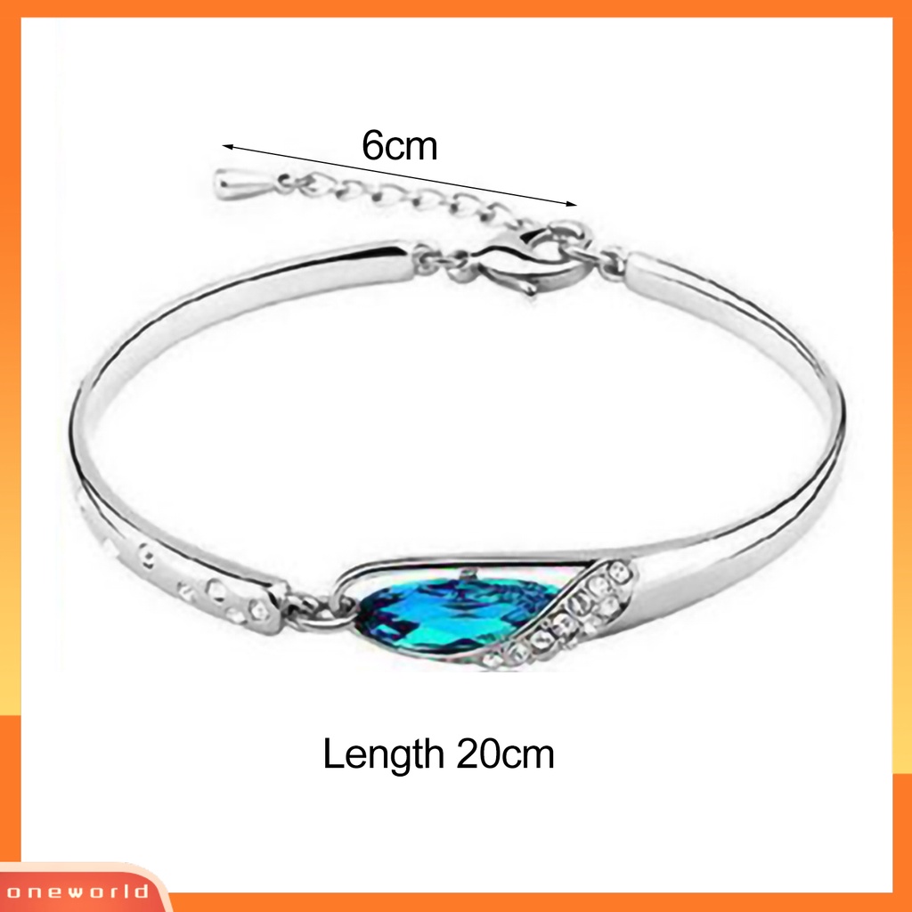 {oneworld} Gelang Bangle Fashion Berlian Imitasi Ramah Kulit Elegan Untuk Pacaran
