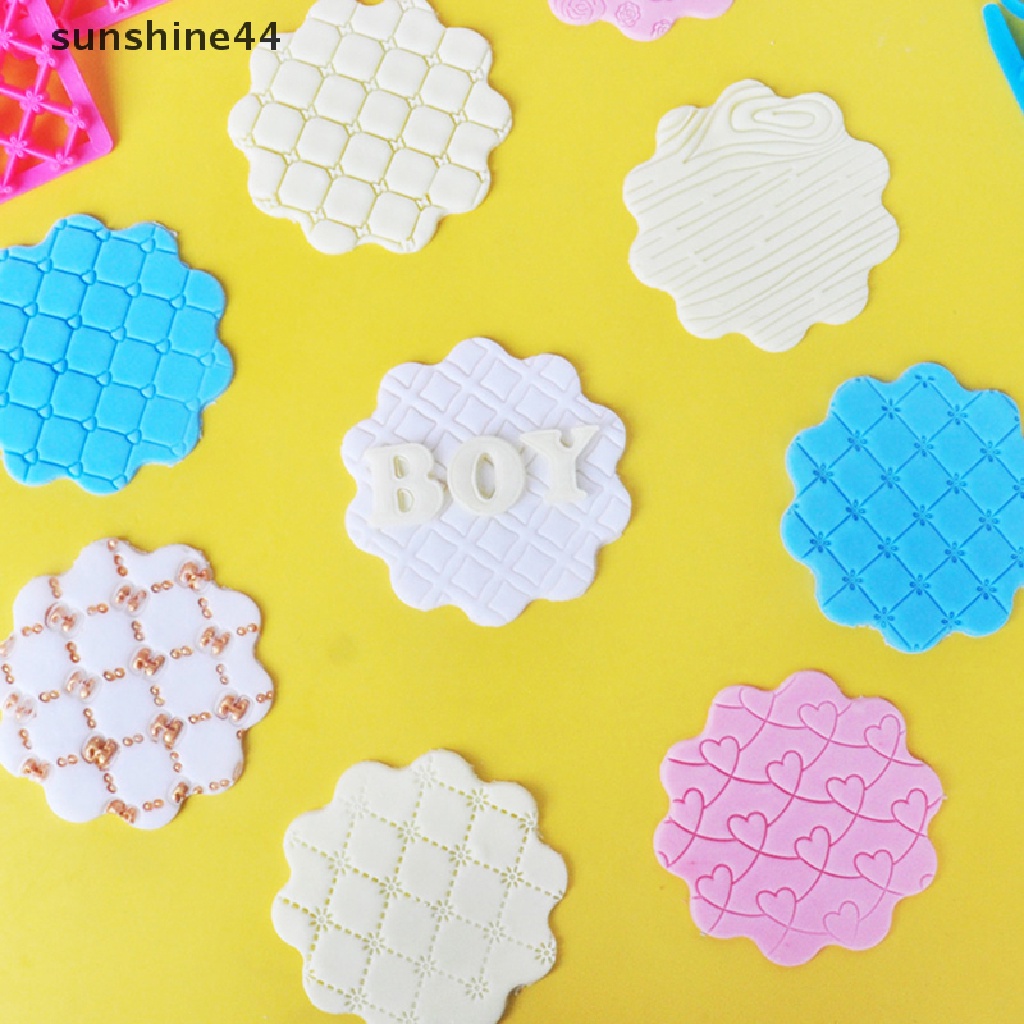 Sunshine 3Pcs/Set Cetakan Biskuit Bulat Fondant Pastry Cutter Alat Baking Cookies Mold.