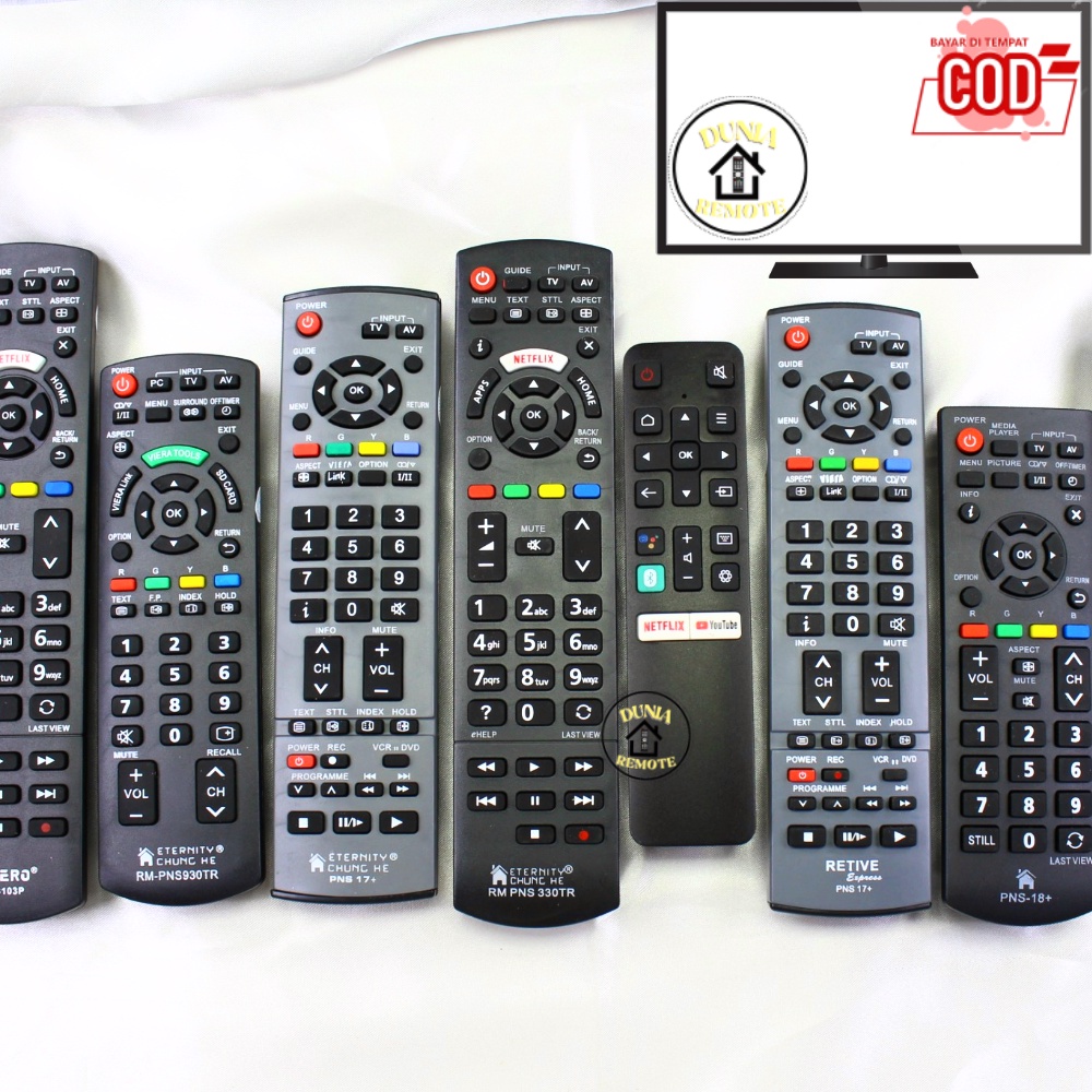 Remot Remote TV PANASONI Smart LED LCD youtube netflix Android series