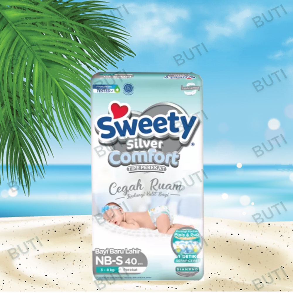 SWEETY SILVER COMFORD POPOK PEREKAT CEGAH RUAM NB-S 20 / 40