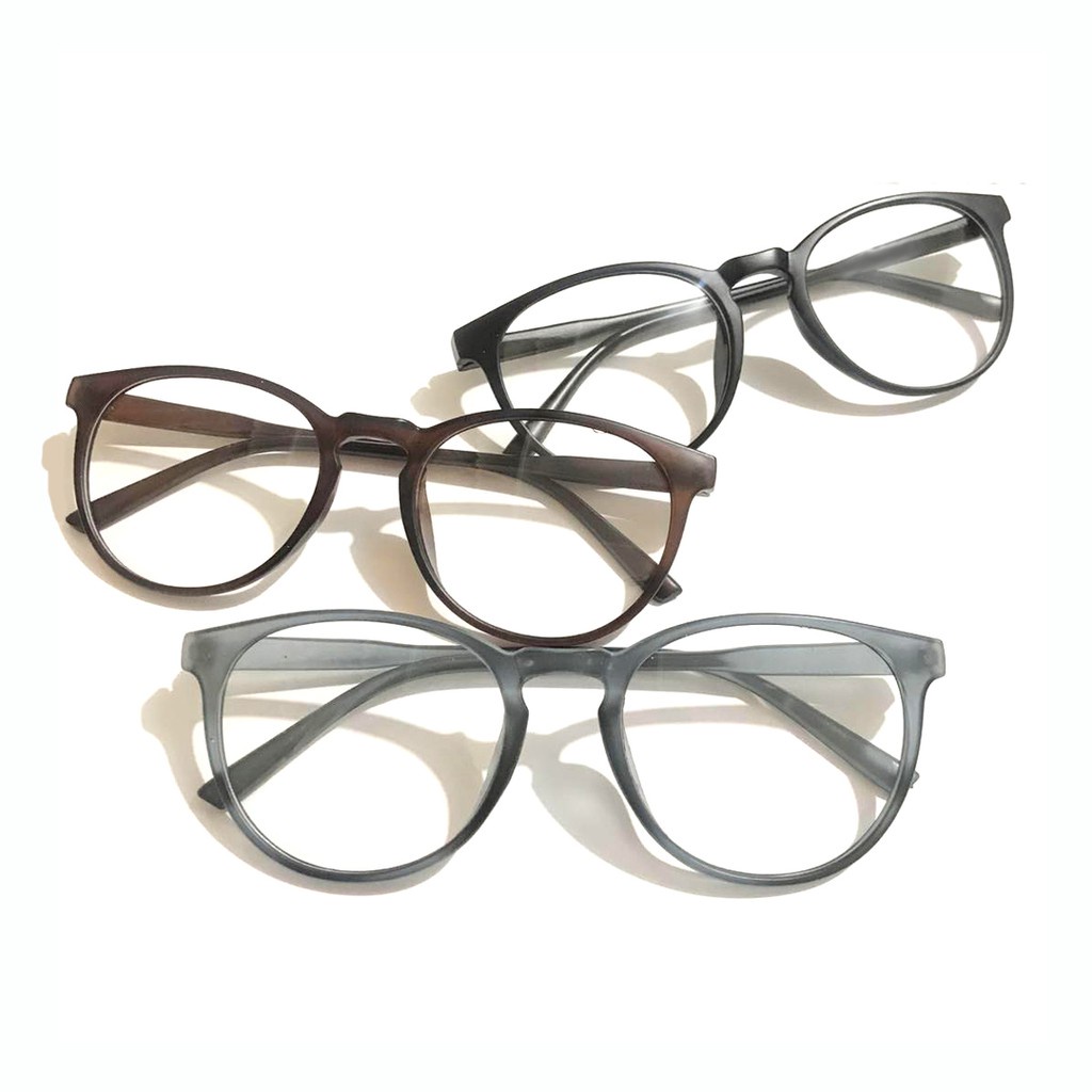 T&amp;Y Kacamata Retro Polos Doff Wanita Korea Anti RadiasI 6653 Kaca mata Polos Kotak Fashion Retro Bentuk Kotak Eyeglasses Wanita Pria Import