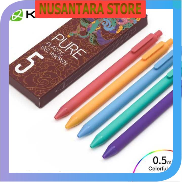 

NUSANTARA STORE - KACO PURE CLASSIC III Special Edition Pena 0.5mm 5PCS - K1015(Colorful Ink)