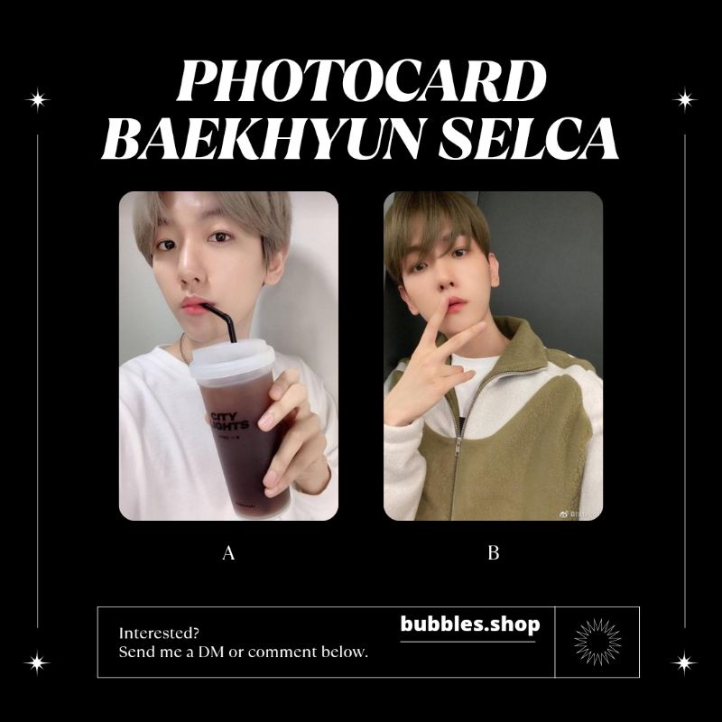 PHOTOCARD UNOFFICIAL BAEKHYUN EXO SELCA