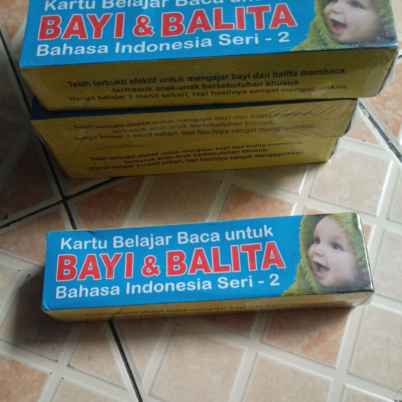 Buku kartu belajar baca untuk bayi & balita bahasa Indonesia seri 2