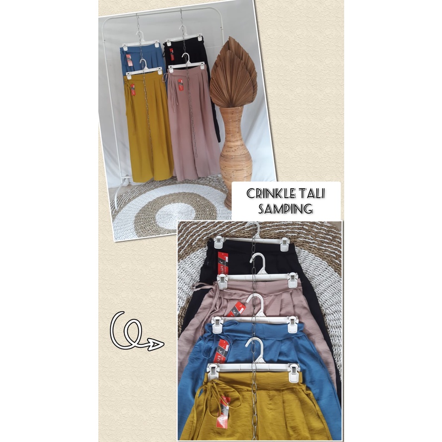Arla Pants Airflow Tali Samping // Kulot Crinkle Tali samping